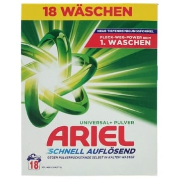 Detergent de rufe pudră Ariel Universal 18 spălări 990g