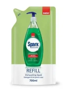 Detergent vase rezerva Sano Spark Castravete si Lamaie 700 ml