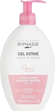 Gel intim cu acid lactic, alantoina si glicerina Byphasse Sensitiv 250 ml