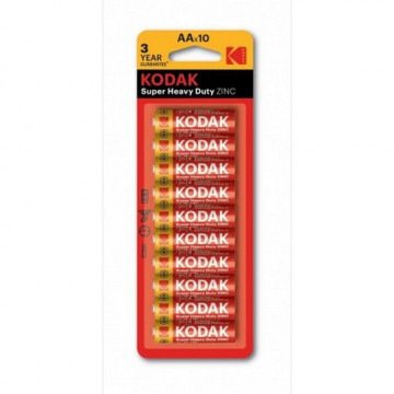 Kodak AA super heavy duty zinc baterii 10 buc/pachet - Img 2