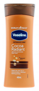Lapte de corp pentru piele uscata Vaseline Intensive Care Cocoa Radiant 400 ml - Img 1