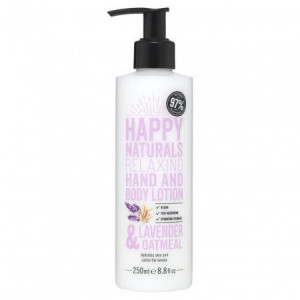 Lotiune de corp si maini 97% ingrdiente naturale Happy Naturals Relaxing Lavender & Oatmeal 250 ml