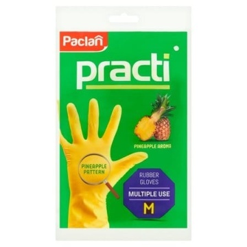 Mănuși menaj cauciuc Paclan Practi Pineapple aromă ananas, mărimea M