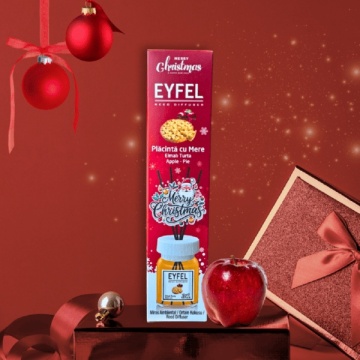 Odorizant camera cu bete ratan Eyfel Merry Christmas Placinta cu mere 120 ml