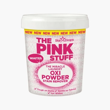 Pudra anti-pete pentru rufe albe Stardrops The Pink Stuff Oxi Powder Whites 1 kg