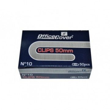 Agrafe metalice pentru documente 50 mm 100/set, Office Cover, argintii - Img 2