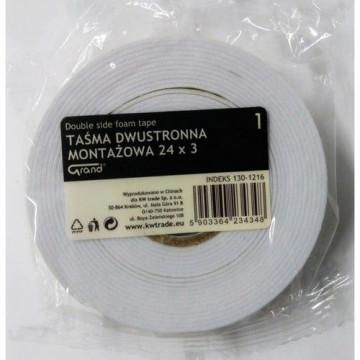 Banda dublu adeziva buretata 24 x 3 Grand