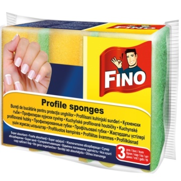 Bureti de vase cu caneluri pentru protectia unghiilor Fino Profile Sponge 3 buc