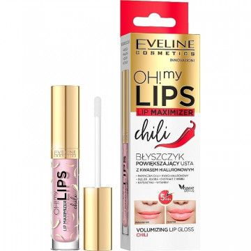 Gloss pentru volumul buzelor Lip Maximizer Chili Oh My Lips Eveline Cosmetics 4.5 ml