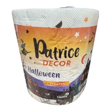 Prosop de hârtie Patrice Decor Halloween, 4 straturi, 160 de foi, rolă cu imprimeu de Halloween
