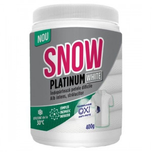 Pudra anti-pete pentru rufe albe Snow Platinum White 400 g