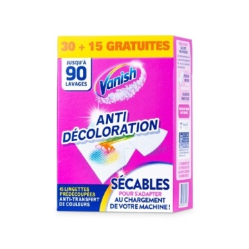 Servetele antidecolorare Vanish Anti Decoloration 45 buc 90 spalari
