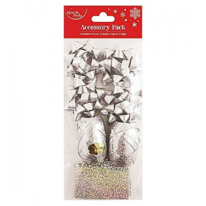 XMAS Set accesorii cadou argintiu- silver - Img 1