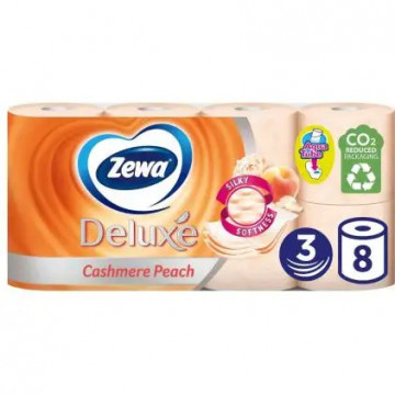 Zewa Deluxe Cashmere Peach hartie igienica 8 role 3 straturi