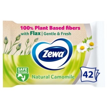 Zewa Natural Camomile hartie igienica umeda 42 buc