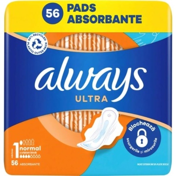 Absorbante externe cu aripioare Always Ultra nr.1 Normal 56 buc