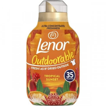 Balsam de rufe ultra concentrat, Lenor Outdoorable Tropical Sunset 35 spalari 490 ml