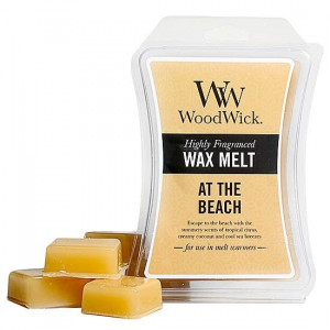 Ceara pentru vasul de aromoterapie, Woodwick At The Beach, Highly Fragranced Wax Melt, 22.7 g - Img 1