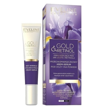 Crema-Ser antirid pentru ochi Gold & Retinol Eveline Cosmetics 20 ml