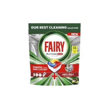 Detergent capsule pentru masina de spalat vase Fairy Platinum Plus All In One 36 buc 558g