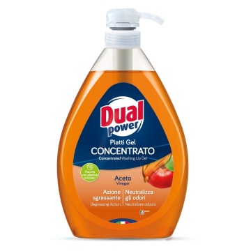 Detergent de vase concentrat Dual Power Aceto, 1 L, cu dozator