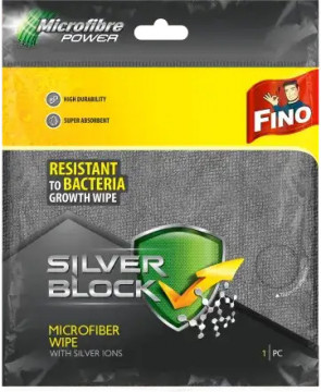 Laveta microfibra cu ioni de argint 32 x 32 cm Fino Silver Block