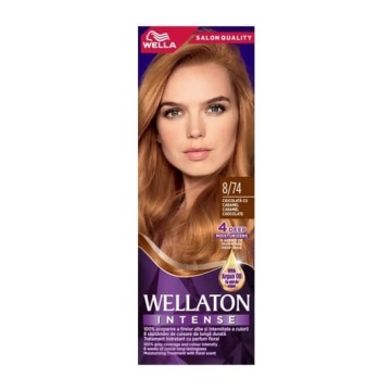 Vopsea de par permanenta Wella Wellaton 8/74 Caramel Chocolate, 110 ml