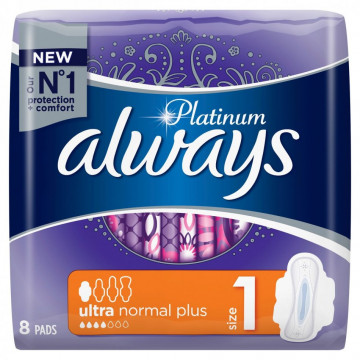 Absorbante Always Platinum ultra normal plus 8 buc size1 - Img 2