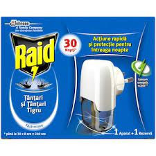 Aparat electric lichid impotriva tantarilor si a tantarilor tigru Raid 30 nopti