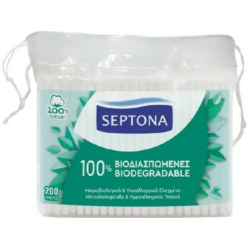 Betisoare urechi Septona 100% Biodegradabile punga 200 buc