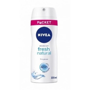 Deodorant antiperspirant pocket spray Nivea Fresh Natural, 100 ml