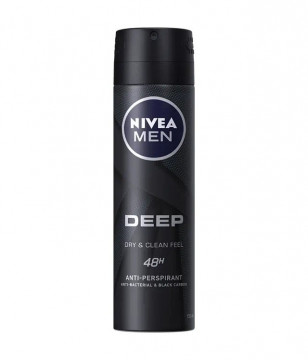 Deodorant antiperspirant spray Nivea Men Deep Black Carbon 200 ml