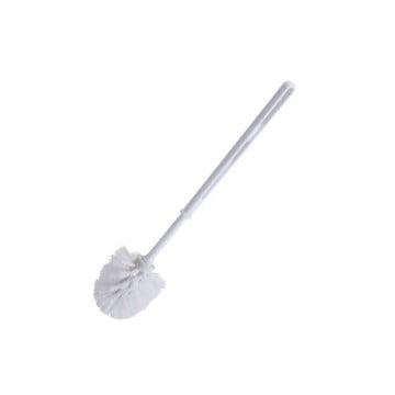 Perie WC plastic Agora Plast alb-gri, fără suport