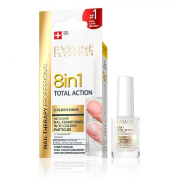 Tratament profesional 8in1 Golden Shine Nail Therapy, 12 ml, Eveline Cosmetics
