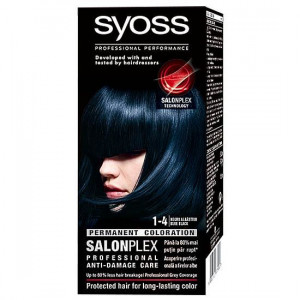 Vopsea de par permanenta 1-4 Negru Albastrui Syoss Professional Performance 115 ml