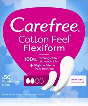 Absorbante zilnice Cotton Flexiform Fresh Scent Carefree 56 buc