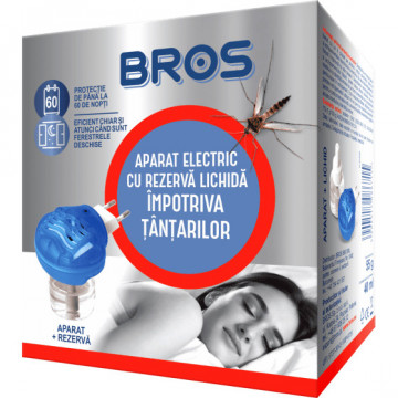 Aparat electric + rezerva lichida impotriva tantarilor Bros 40 ml