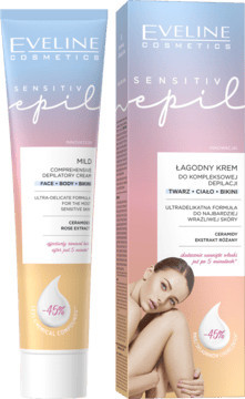 Crema depilatoare ultra delicata fata, corp si bikini Sensitiv Epil Eveline Cosmetics 125 ml