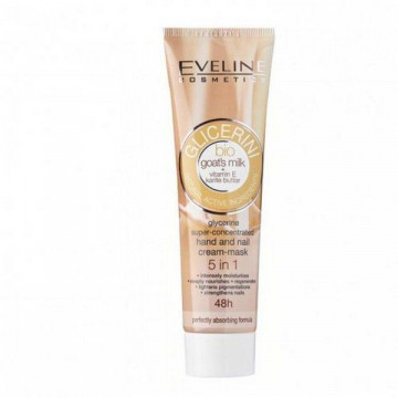 Crema pentru maini si unghii cu glicerina , lapte de capra & vitamina E Glicerini bio Eveline Cosmetics 100 ml