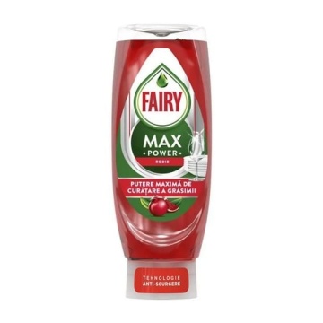 Detergent de vase Fairy Max Power Rodie cu tehnologie anti-scurgere 545 ml