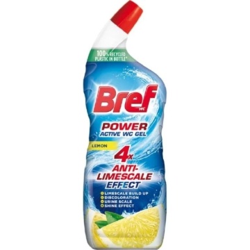 Gel anticalcar pentru vasul de toaleta Bref Wc Power Active gel Lemon 700 ml