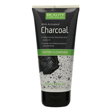 Gel curatat fata cu carbune activat, Beauty Formulas Detox Cleanser Charcoal, 150ml - Img 2
