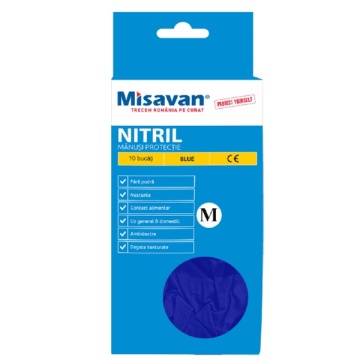 Manusi nitril M blue Misavan 10 buc/set