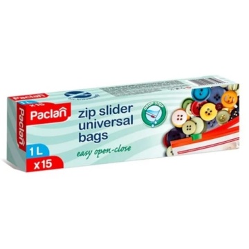 Paclan zip slider pungi cu fermoar 1l 15 buc