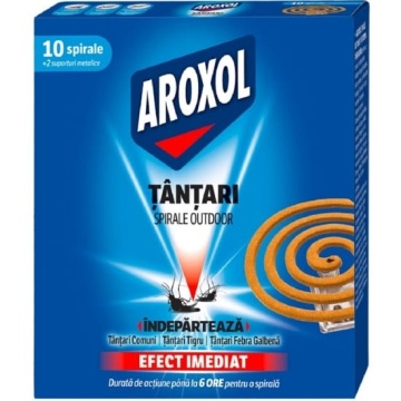 Spirale impotriva tantarilor Aroxol 10 spirale + 2 suport metal