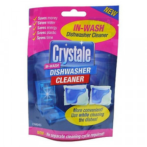 Capsule pentru curatat masina de spalat vase, Crystale In-wash Dishwasher Cleaner, 2 buc/plic - Img 1