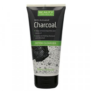 Gel curatat fata cu carbune activat, Beauty Formulas Detox Cleanser Charcoal, 150ml - Img 1