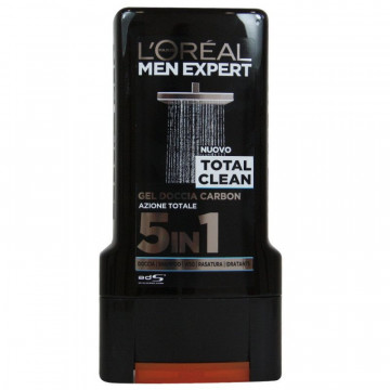 Gel de duș L’Oréal Men Expert Total Clean Carbon 5în1, 300 ml