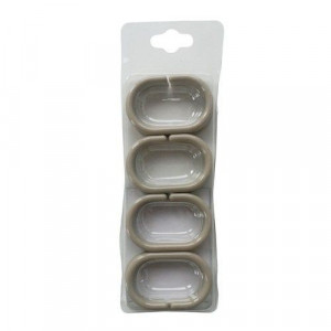 Inele plastic perdea dus crem, 12 buc pachet