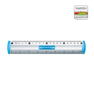 Rigla aluminiu 30 cm cu suport creion Keyroad